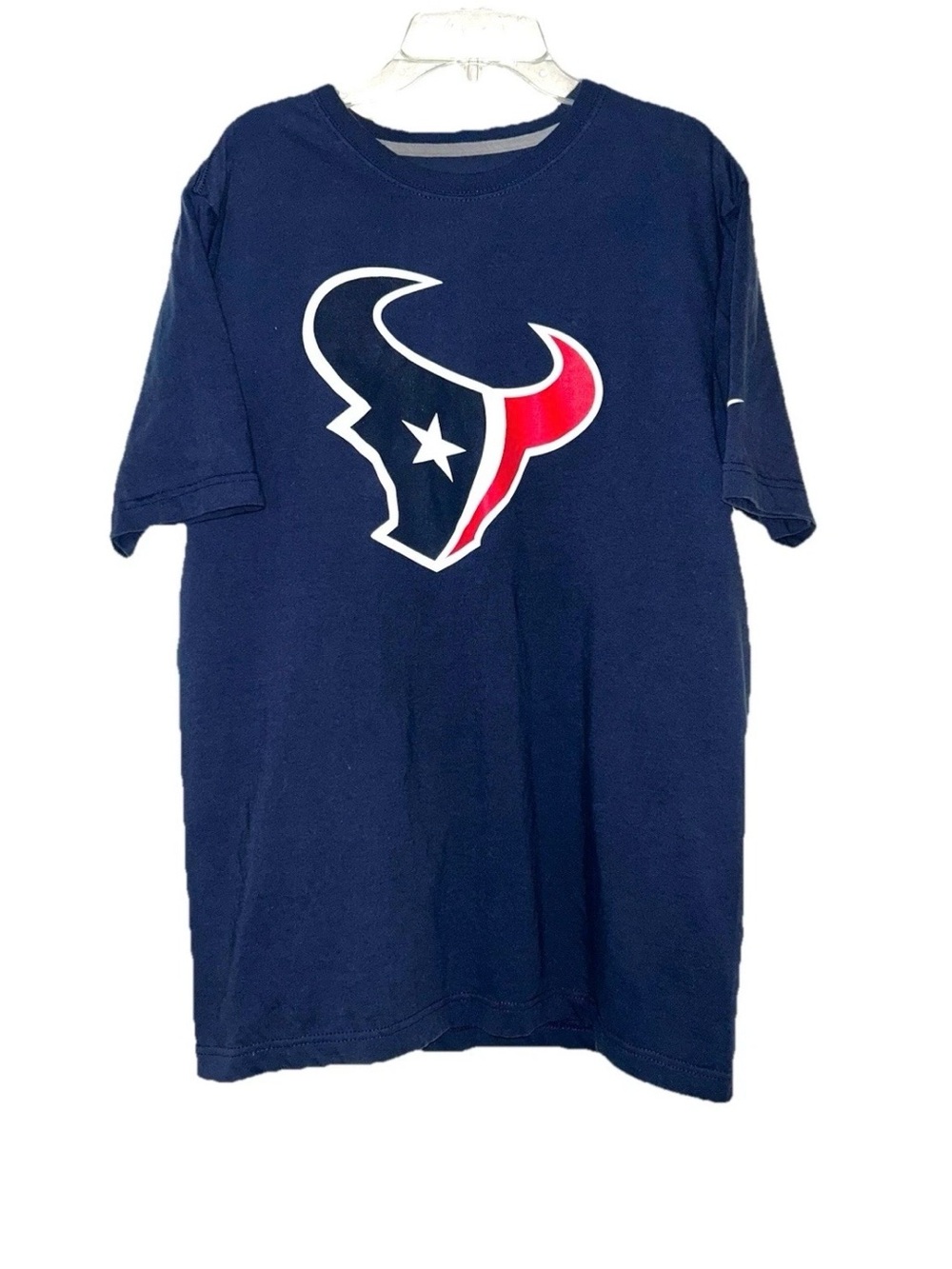 Nike Men’s Navy Blue NFL Houston Texans Logo Football Short Sleeve Toro Tee Med